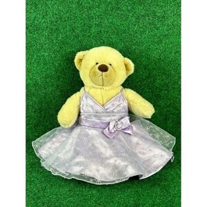 Build-A-Bear Plush Teddy Bear Plush‎ With Lavender Dress & Bow Stuffed Animal